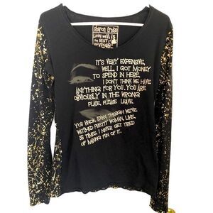 3/$25 Sharon Cruise Long Sleeve Quote T-Shirt Sz M